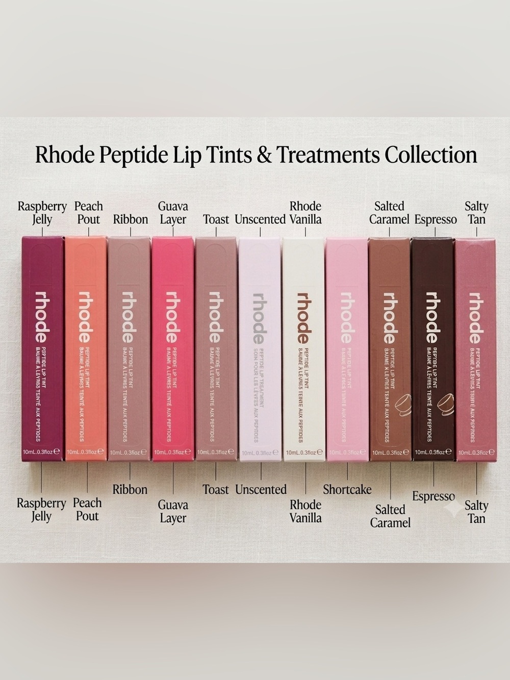 RHODE Peptide Lip Tint Hailey Bieber  - gloss makeup viral LOT BUNDLEx10